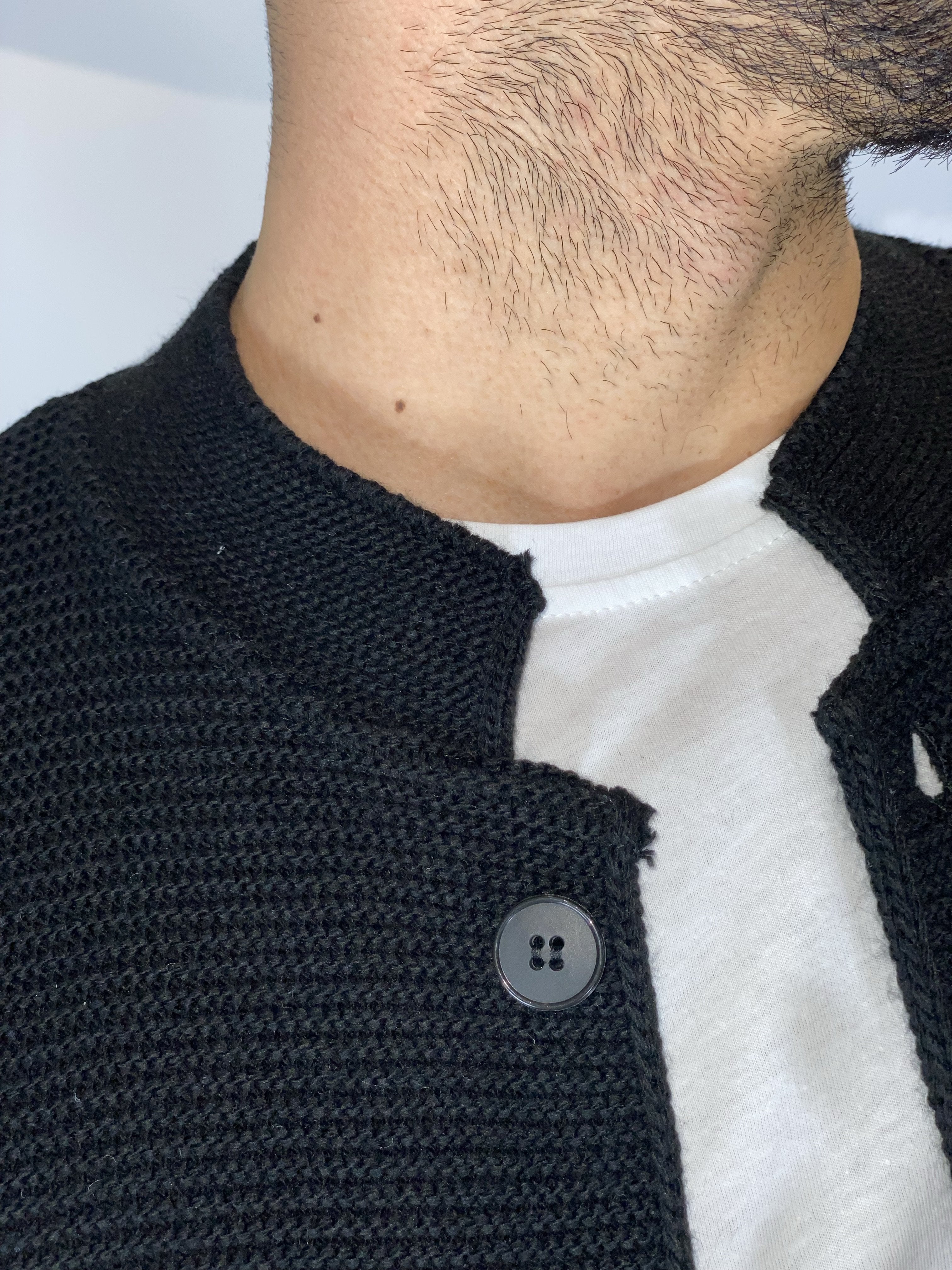 Seven · Cardigan coreano nero