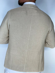 Seven · Cardigan coreano sabbia