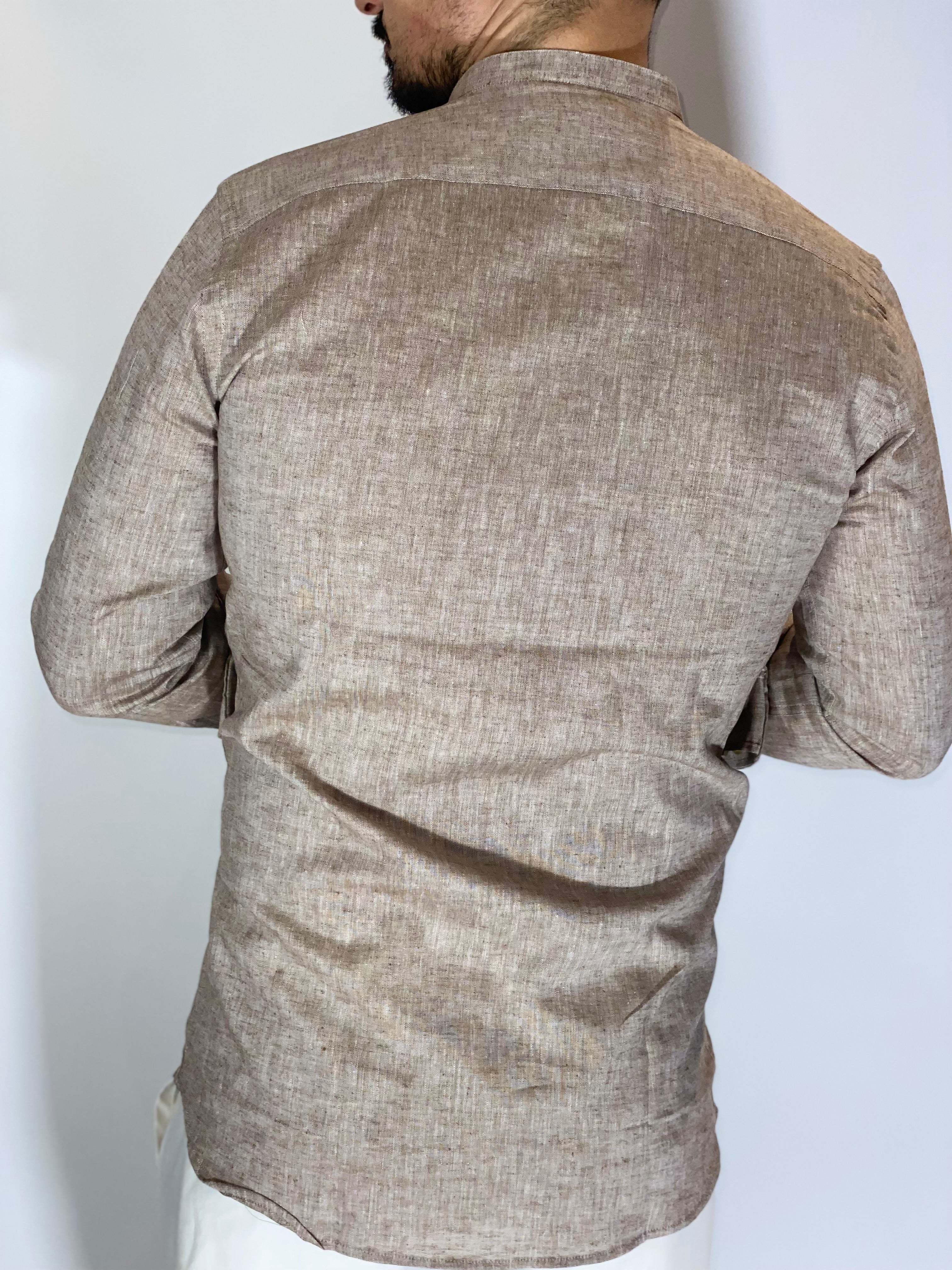 Camicia migliaccio coreana lino CORDA