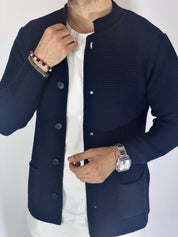 Seven · Cardigan coreano blu