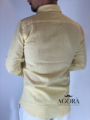 Camicia migliaccio Samuel lino GIALLA