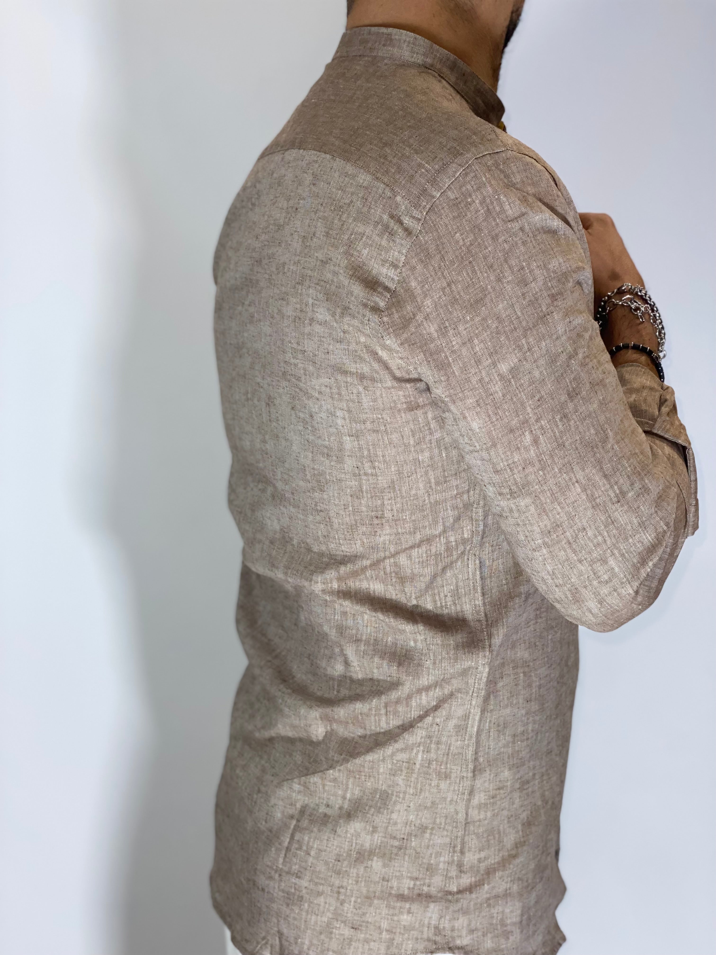 Camicia migliaccio coreana lino CORDA