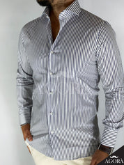 Pinstripe · Camicia blu migliaccio
