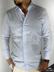 Pinstripe · Camicia cielo migliaccio