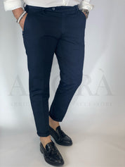 Pantalone slim capri fit blu ALVIN
