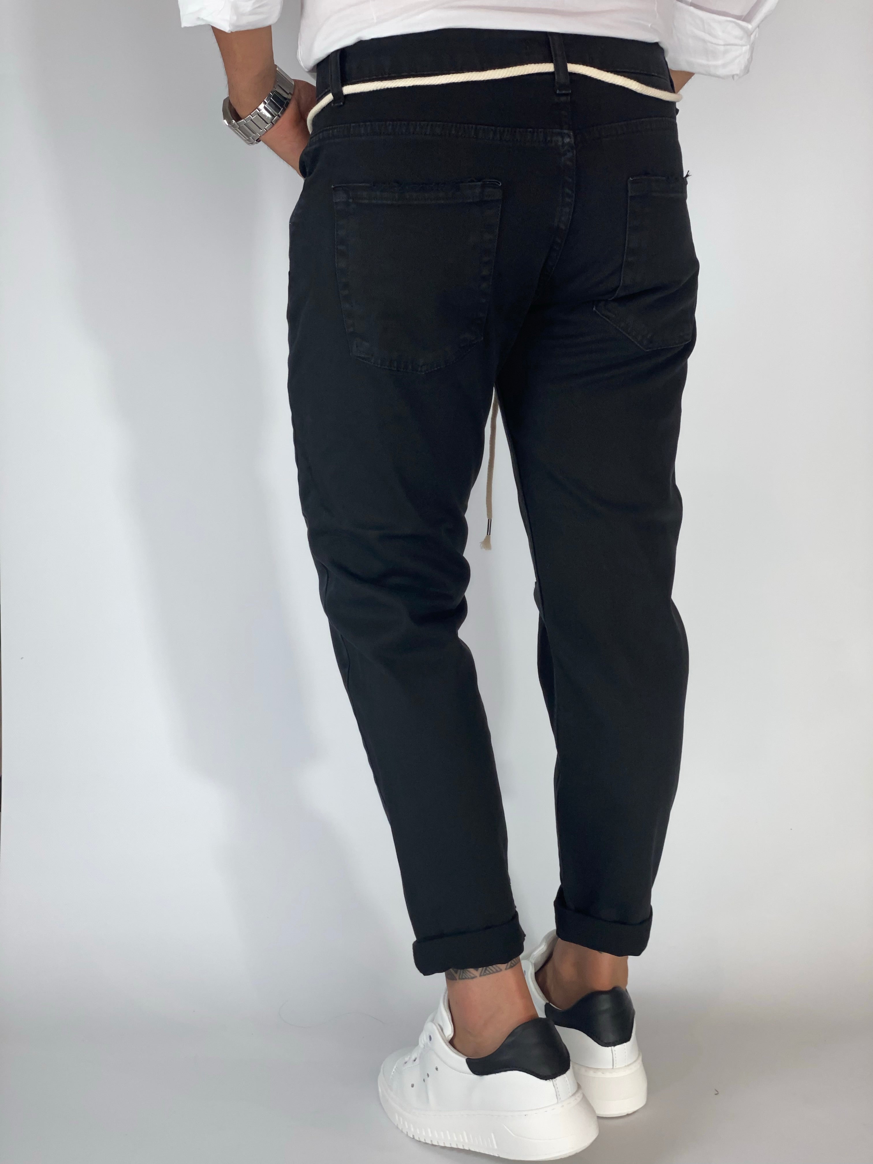 Pantalone slim fit nero AG1960