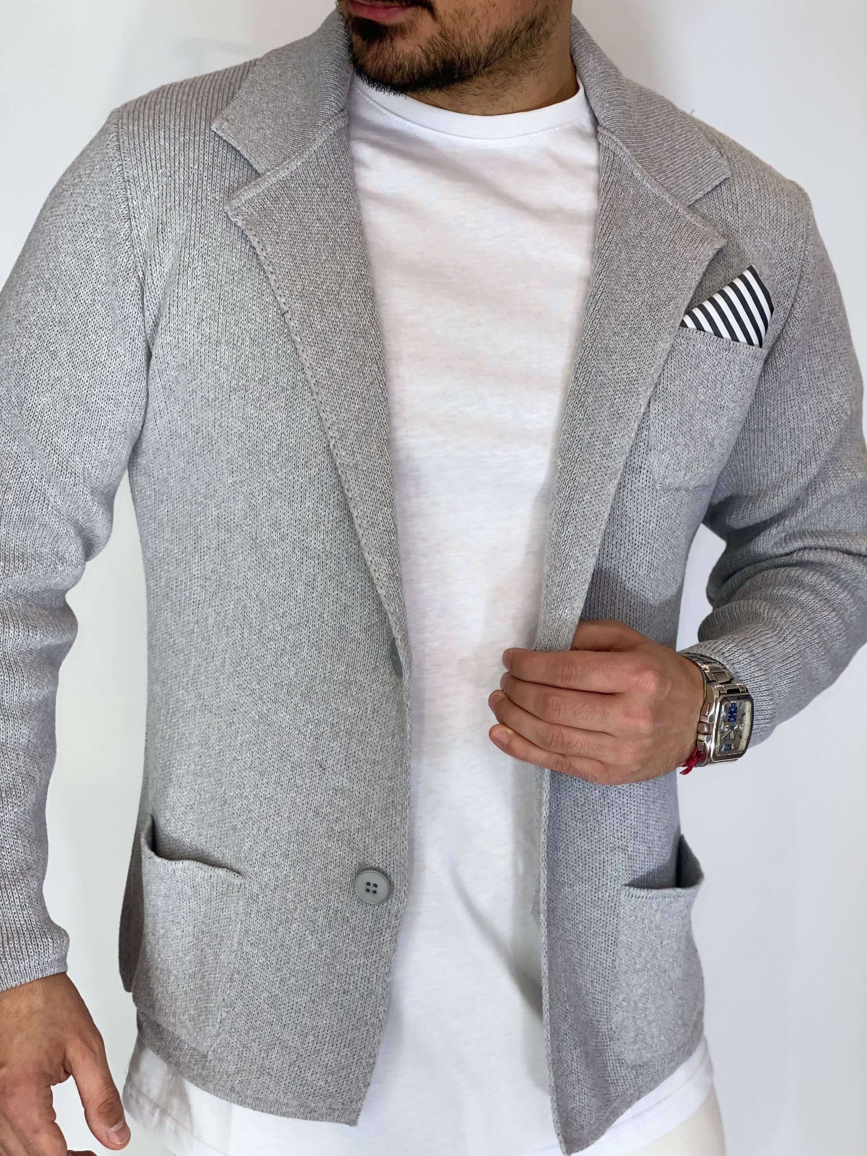 Cardigan giacca grigio AK8577112