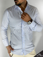 Pinstripe · Camicia cielo migliaccio