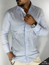 Pinstripe · Camicia cielo migliaccio