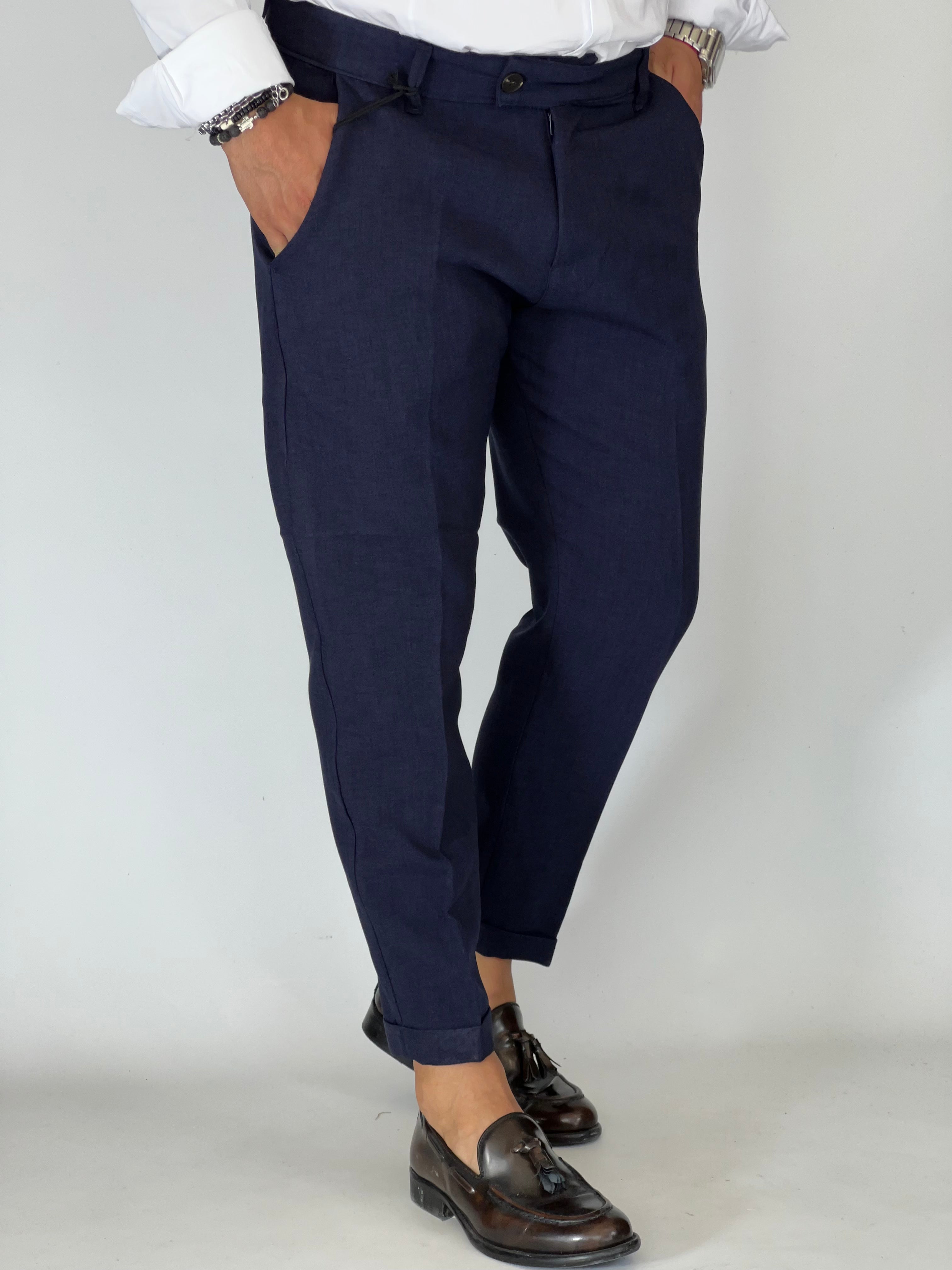 Pantalone fiammato blu OSCAR355