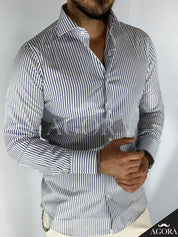 Pinstripe · Camicia blu migliaccio