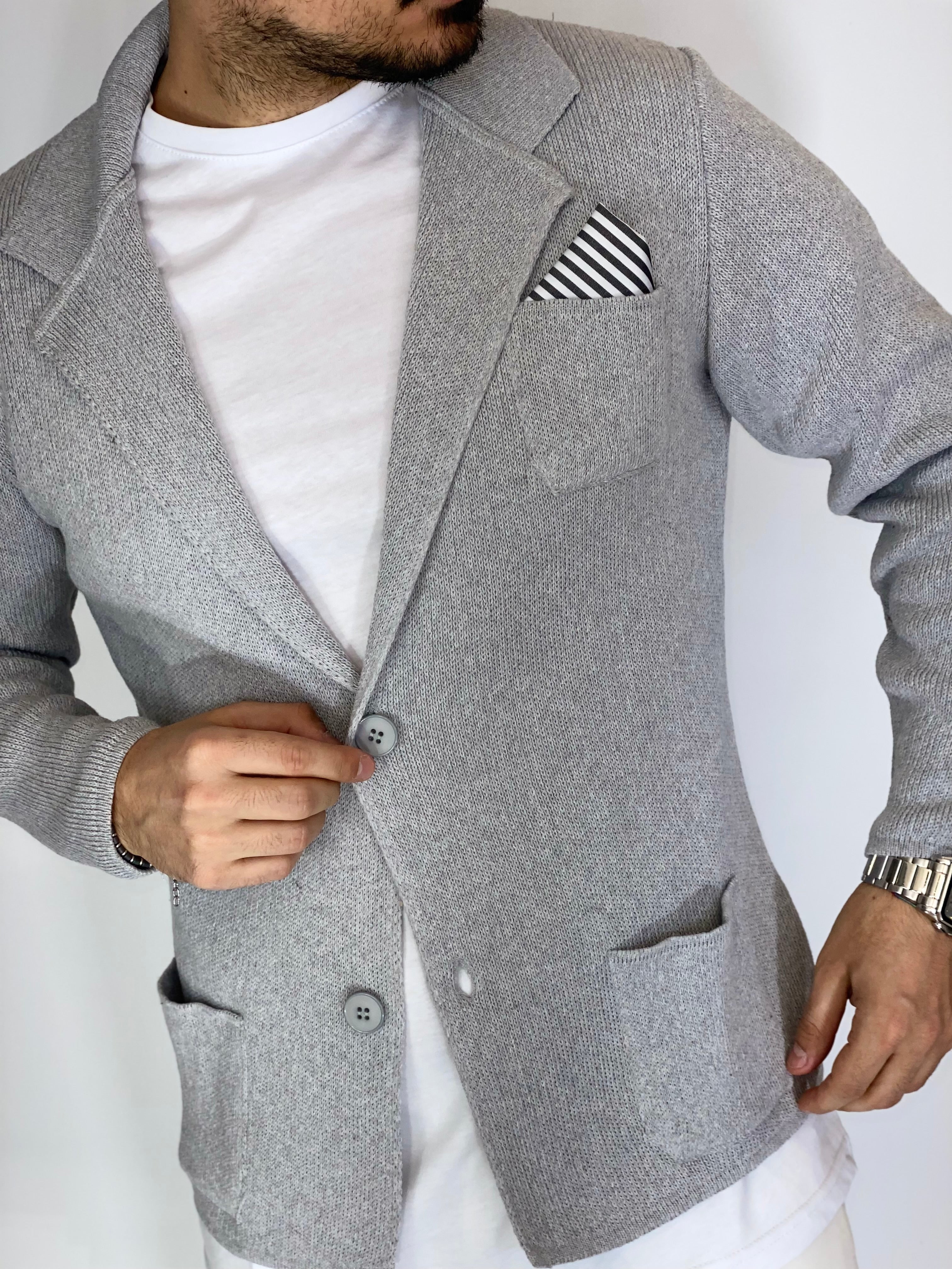 Cardigan giacca grigio AK8577112